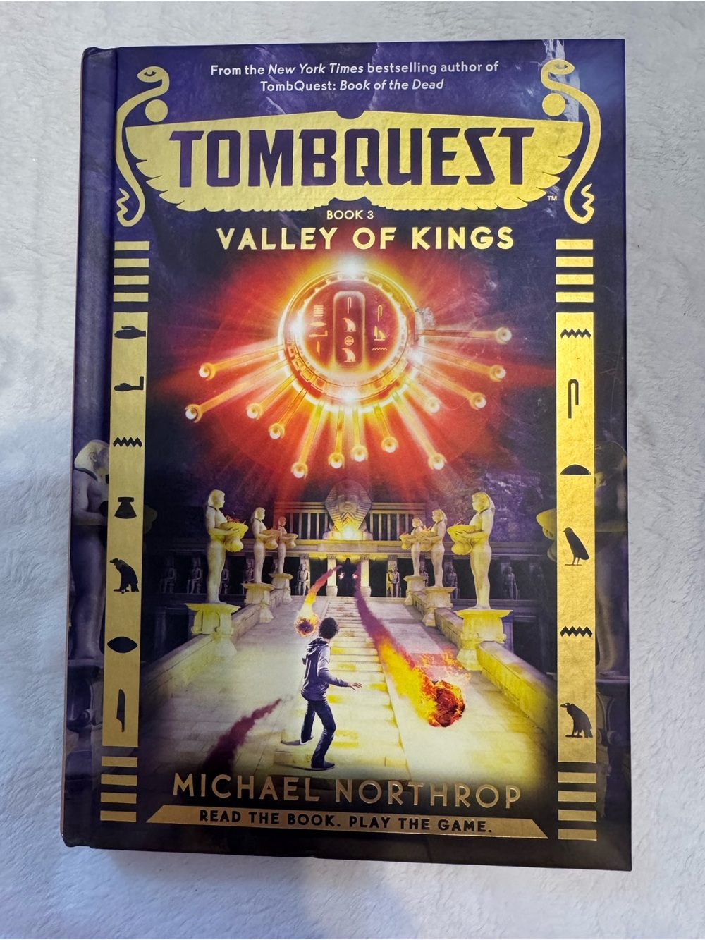 Scholastic TombQuest Book 3 Valley of Kings - Purple and Gold Hardcover